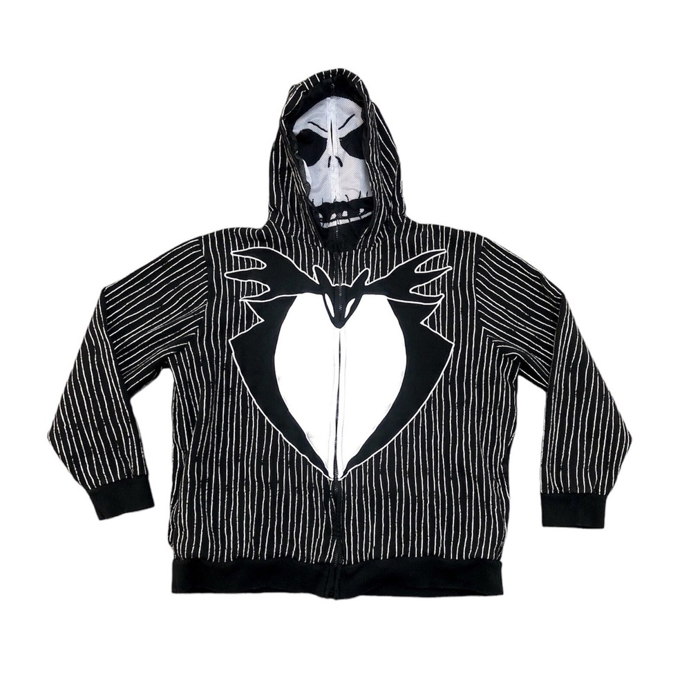 Disney Nightmare Before Christmas Men's Hoodie Jack Skellington Full Zip Size XL